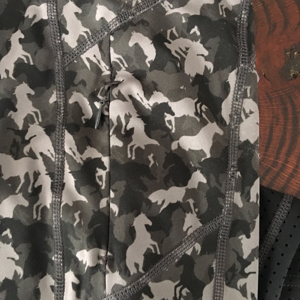 Ariat women’s' Gray Riding Tights - Picture 5 of 9